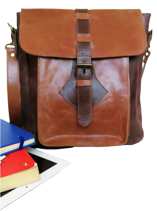 Zeri Messenger Unisex Bag, Full Grain Ethiopian Leather