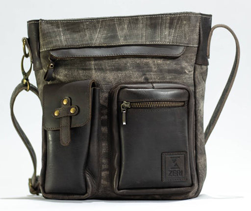 Zeri Leather Messenger Bag