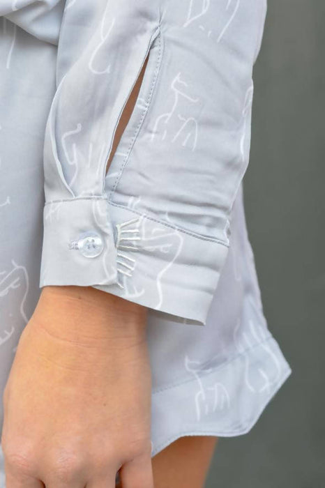 Nightire Organic Bamboo Pyjama Set - Dove Grey Midi Set