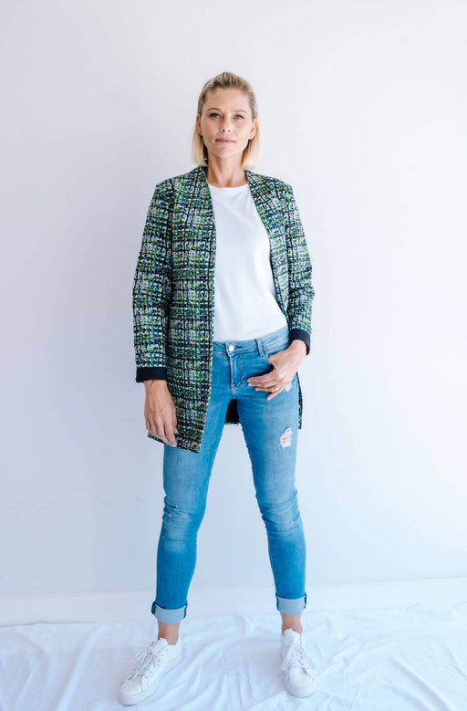 Ella Sol Slee Plaid Blazer