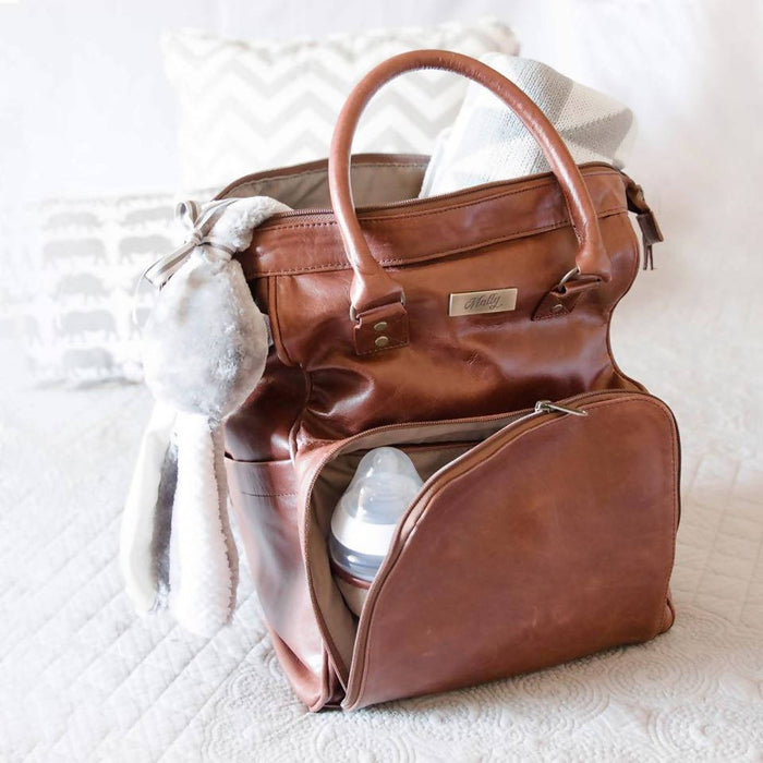 Mally The Bambino Leather Diaper Backpack