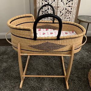 AfricanheritageGH Moses Basket Baby Bed, Baby Bassinet & Changing Basket