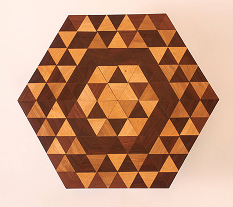 Kaowa Design Wooden Mosaic Table, Starflower 60