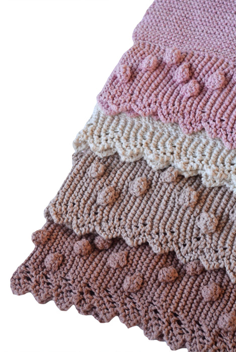 Blankets From Africa Bobble Lacy Edge Blanket, Shawl – Eco Cotton