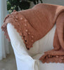 Bobble Lacy Edge Luxury Knitted Throw blanket