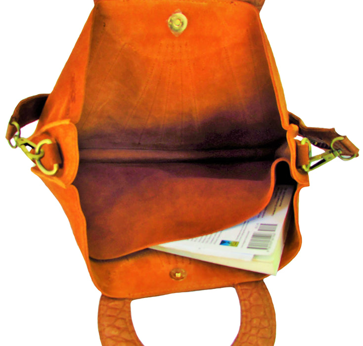 Root in Style Kirar Suede Leather Tote