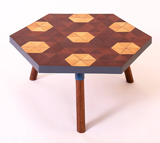 Kaowa Design Wooden Mosaic Table, Beehome 60
