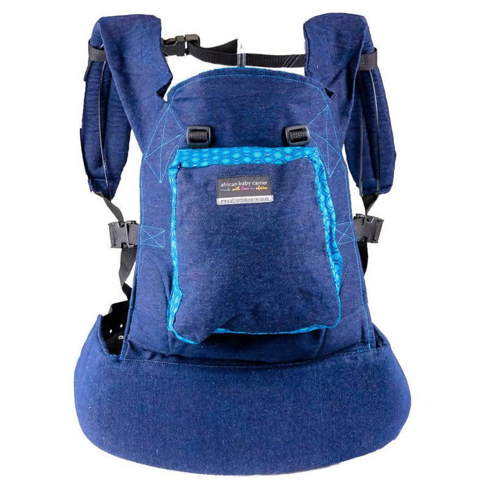 African Baby Carrier Denim-Shweshwe Original (Simple Light weight for all occasions)