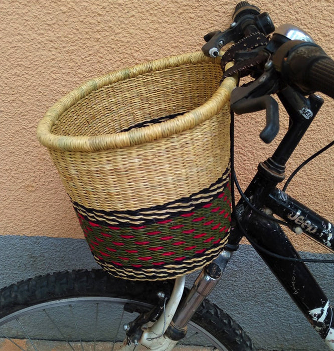 AfricanheritageGH Handwoven Bicycle Basket