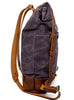 Brothers & Son The Pioneer Ash Blue Canvas and Leather Backpack