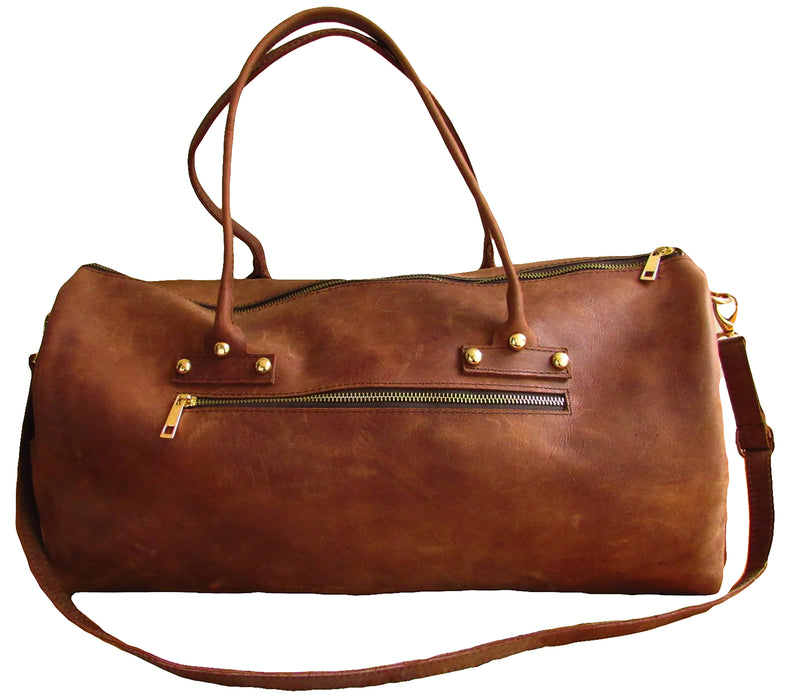 Root in Style Genuine Leather Duffle Bag