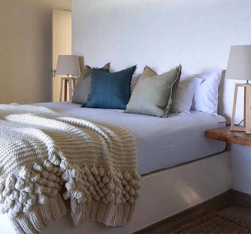 Aran Knitted Throw Blanket