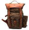 Brothers & Son The Wayfarer Aloe Green Canvas and Leather Backpack