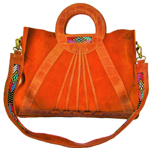 Root in Style Kirar Suede Leather Tote