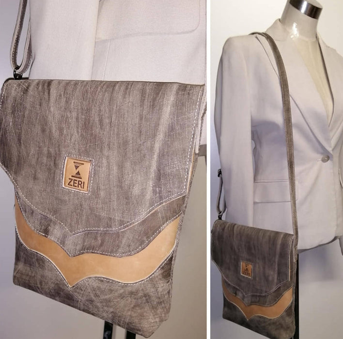 Zeri Leather Messenger Bag - Genuine Leather