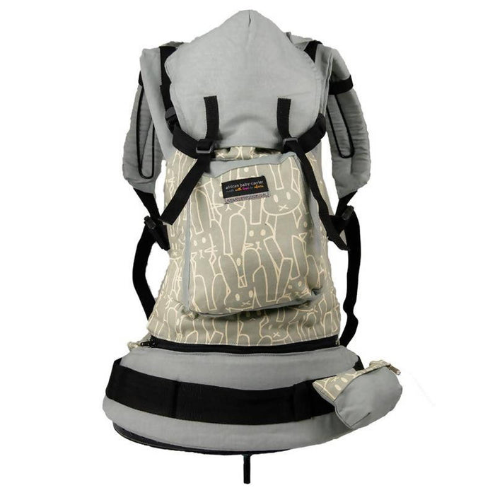 African Baby Carrier Hemp Animal Print Deluxe (Carrier includes all accessories. carry bag, detachable moonbag)
