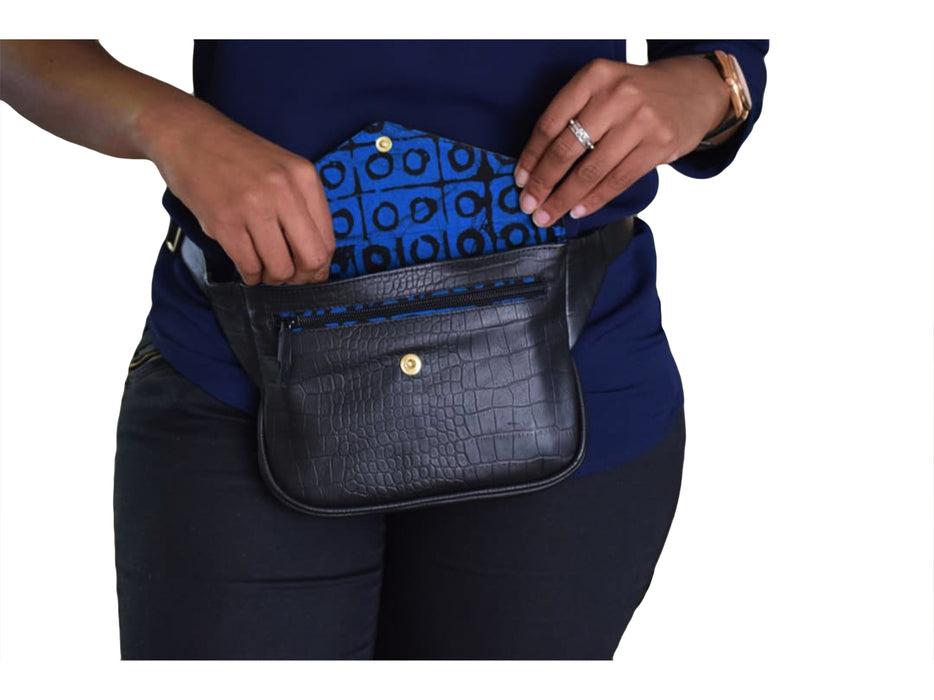 Dokmai Isaro women's Waist Bag, Full Grain Leather