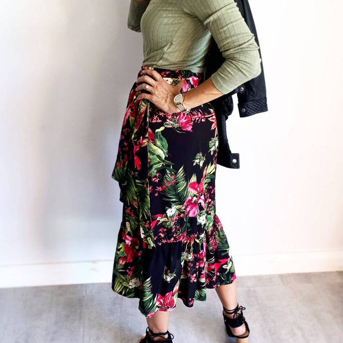 Ella Sol Gigi Ruffle Wrap Skirt