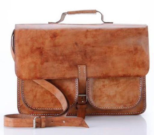 Nanita Hand-Stitched Genuine Leather Briefcase