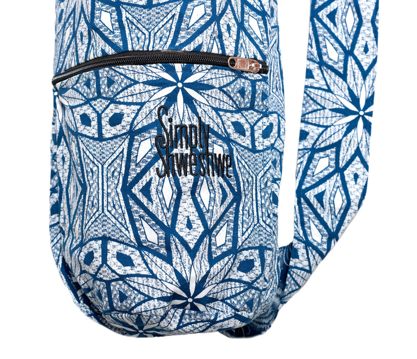 Simply Shweshwe Yoga Mat Bag, Aztec Blue