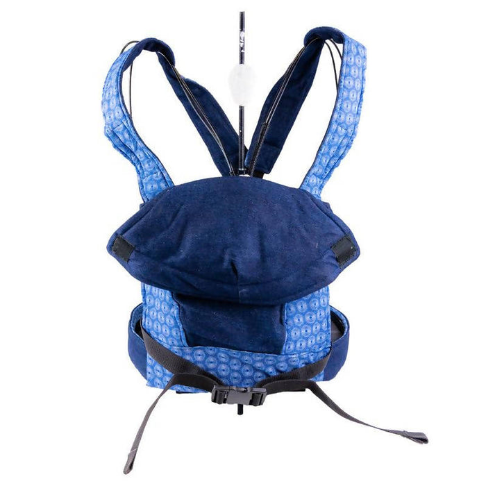 African Baby Carrier Newborn, Denim Shweshwe