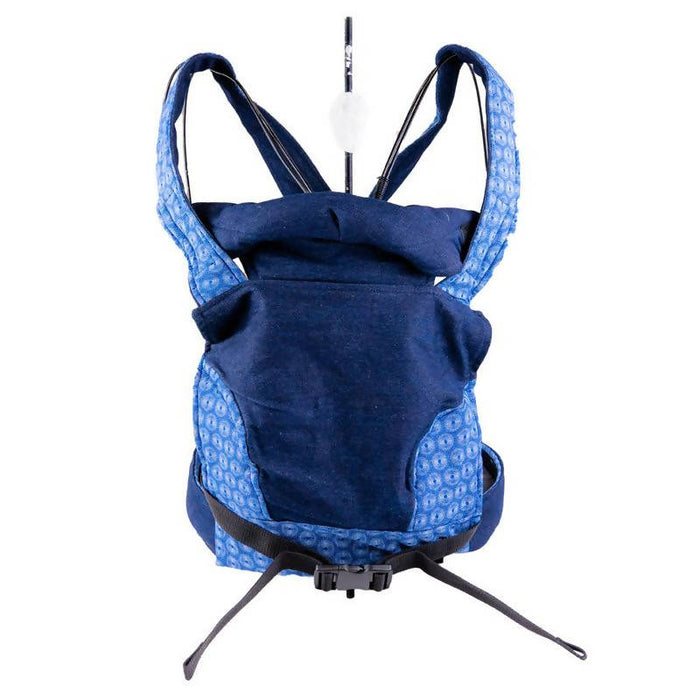 African Baby Carrier Newborn, Denim Shweshwe