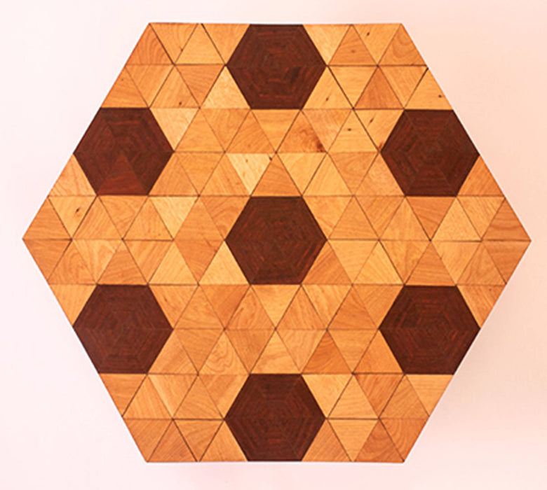 Kaowa Design Wooden Mosaic Tables, Honey 60