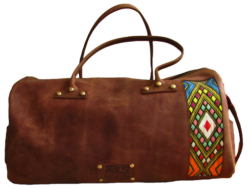 Root in Style Genuine Leather Duffle Bag