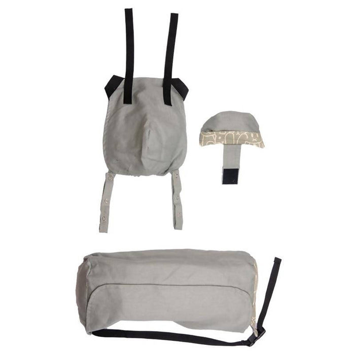African Baby Carrier Hemp Animal Print Deluxe (Carrier includes all accessories. carry bag, detachable moonbag)