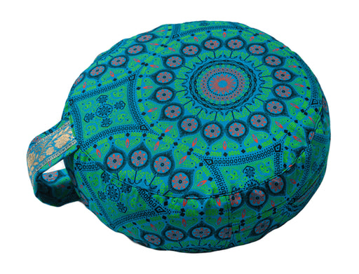 Simply Shweshwe Zafu Meditation Cushion, Verdant Mandala