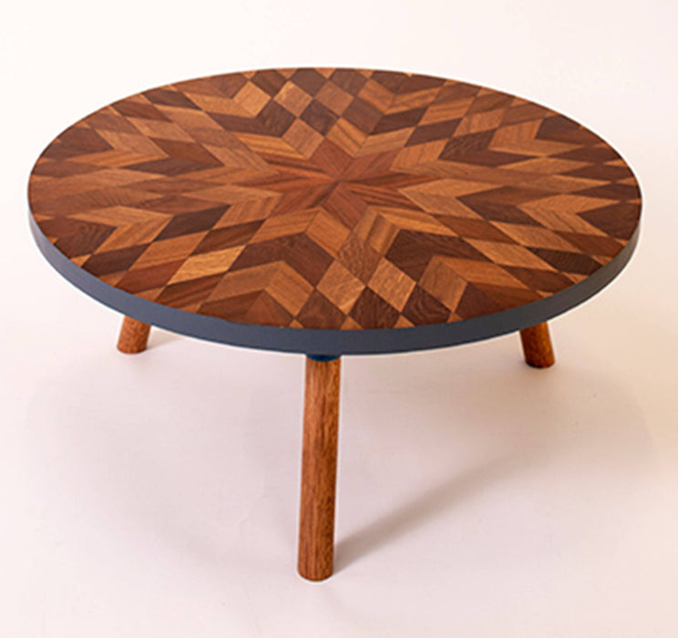 Kaowa Design Wooden Mosaic Table, Sunflower 60