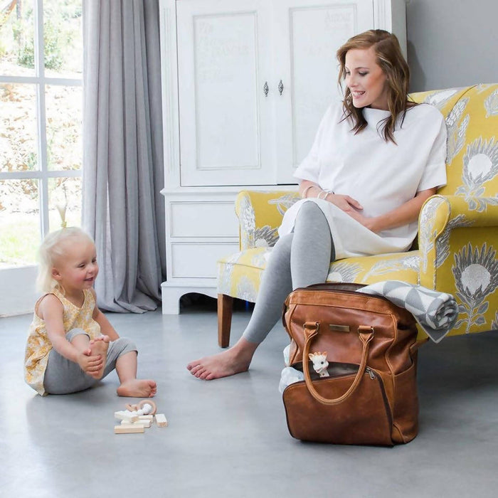 Mally The Bambino Leather Diaper Backpack