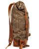 Brothers & Son The Pioneer Aloe Green Canvas and Leather Backpack