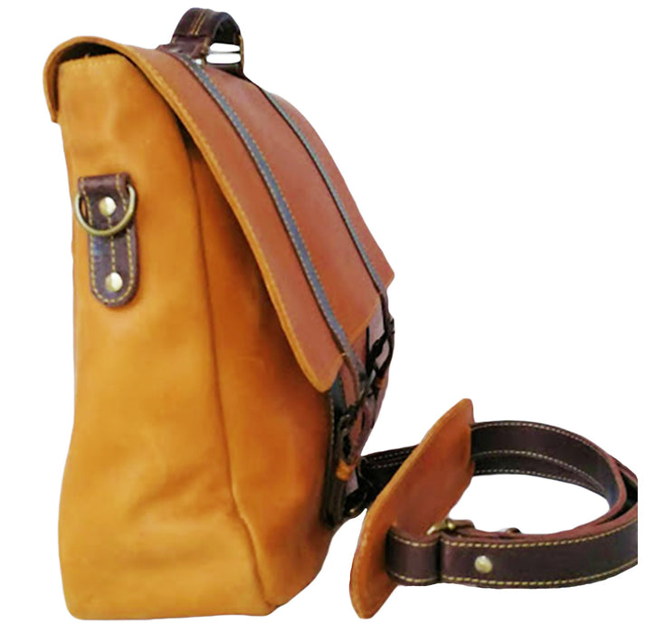 Zeri Messenger Laptop Bag For Men, Full Grain Ethiopian Leather