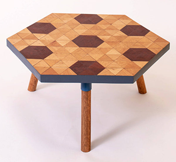 Kaowa Design Wooden Mosaic Tables, Honey 60