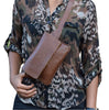 Dokmai Isaro women's Waist Hip Bag, Full Grain Leather