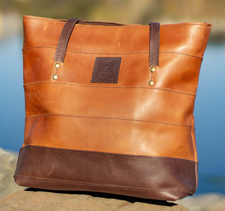 Zeri Leather Shopper Bag