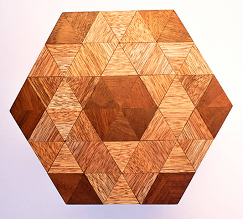 Kaowa Design Wooden Mosaic Table, Honey 40