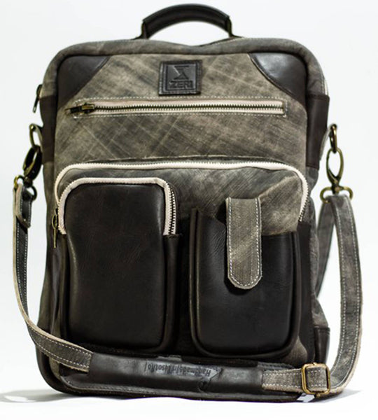 Zeri Leather Messenger Bag